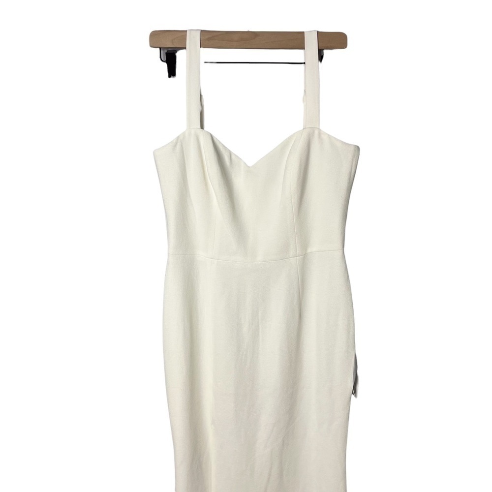 Dress The Population Estella Dress Gown Leg Slit White Size Medium Wedding - Picture 4 of 12
